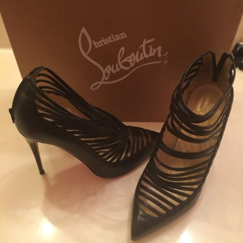 Christian Louboutin Black Strappy Heel